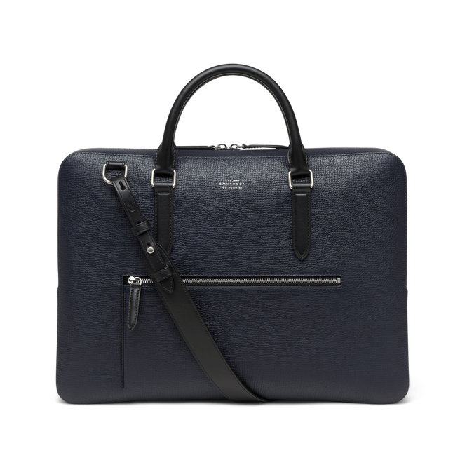 Slim Briefcase with Zip Front in Ludlow