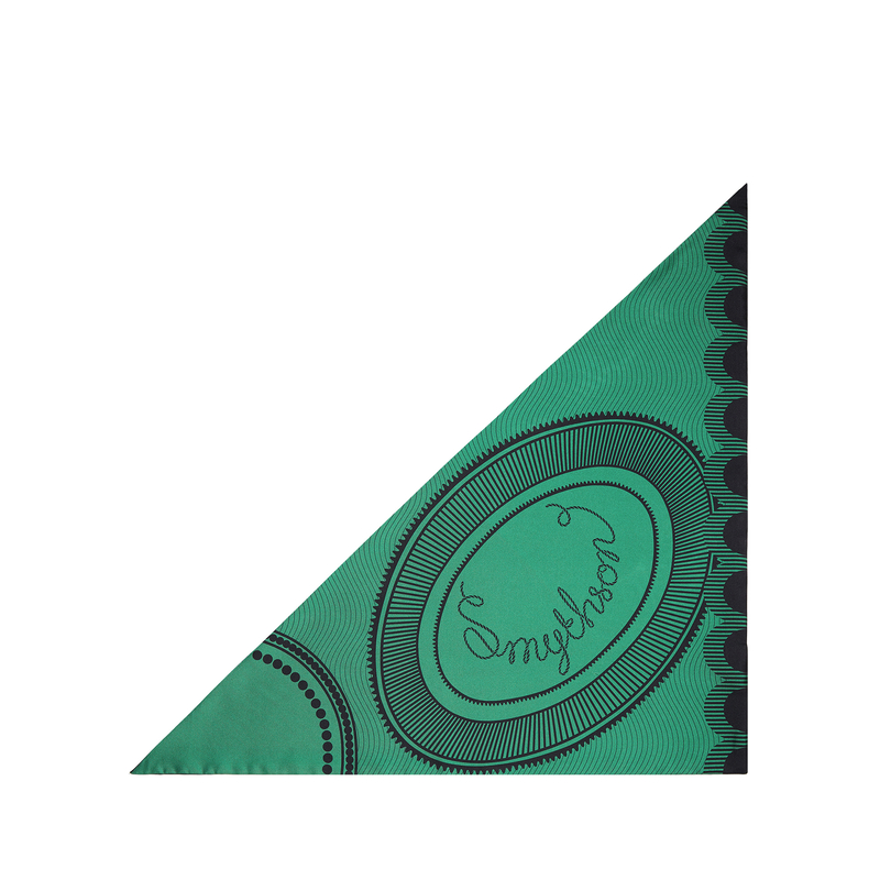 Swirl Logo Small Silk Triangle Scarf