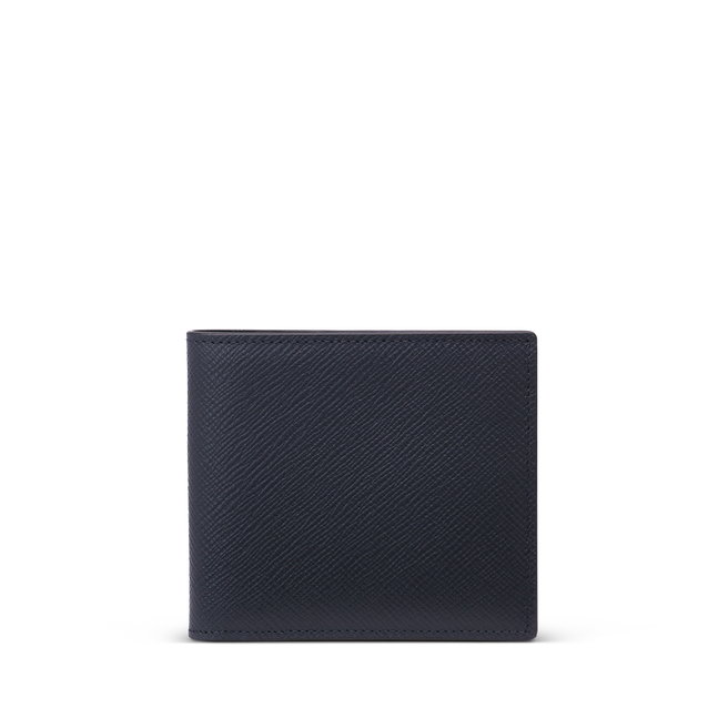 6 Card Slot Wallet in Panama in navy | Smythson