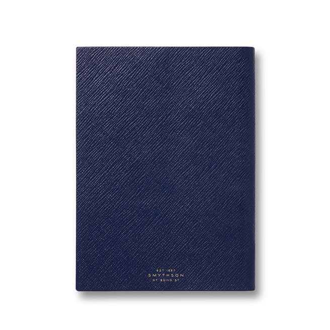 Blue Panama Leather Notebook by Smythson