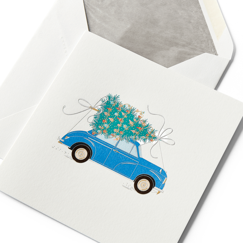 Smythson Set di biglietti natalizi con auto