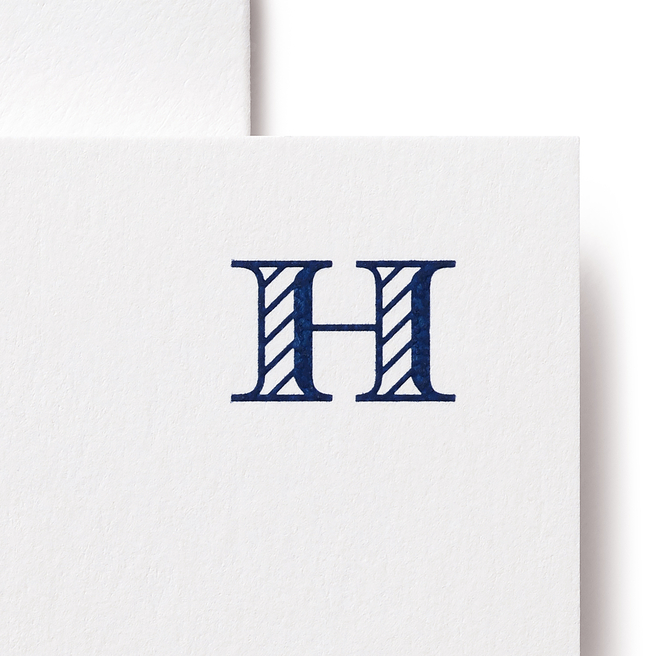 Alphabet-Karten H in Weiß