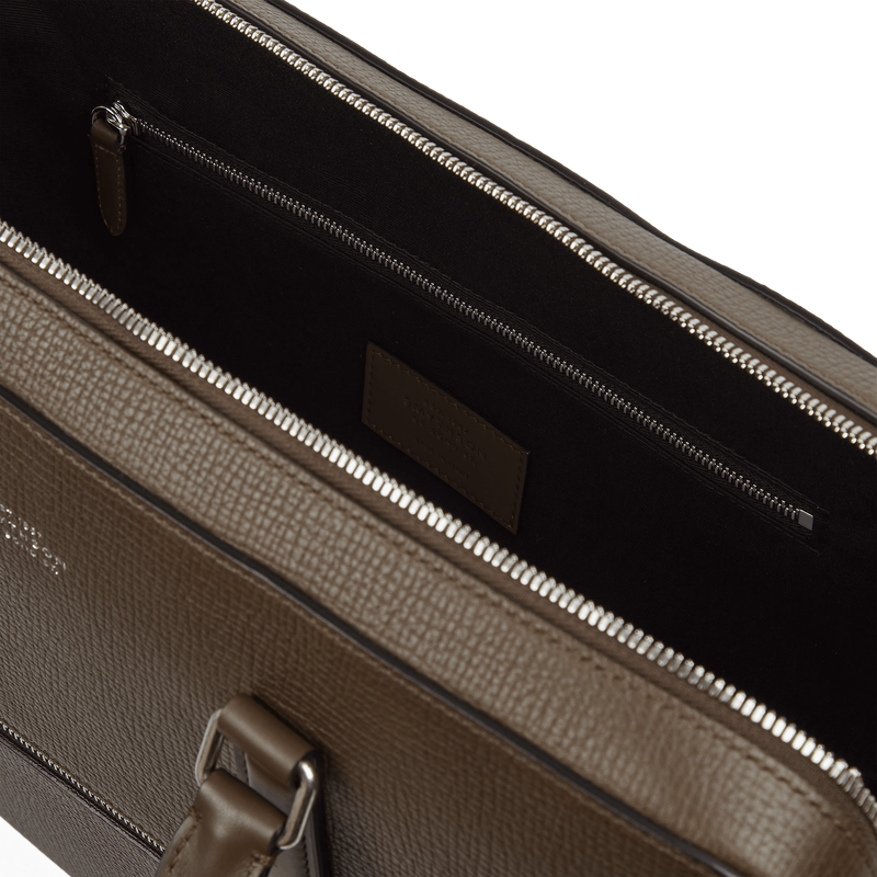 Smythson Slim Briefcase with Zip Front in Ludlow