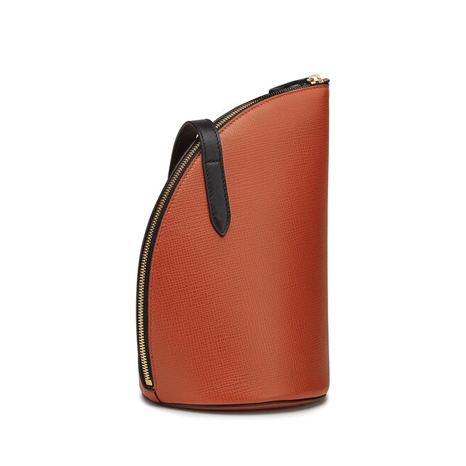 1/4 Moon Crossbody Bag in Crossgrain Leather
