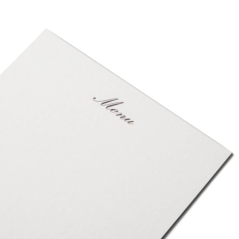 Menu Cards