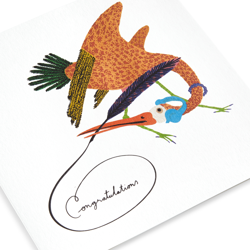 Musical Bird Congratulations Card