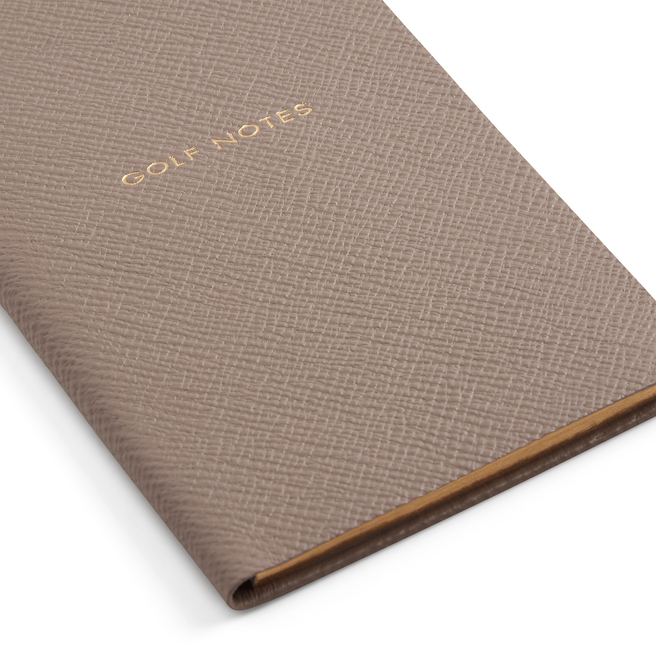 Smythson green Leather Golf Notes Panama Notebook