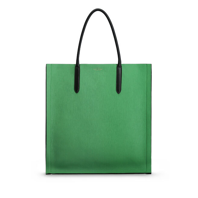 Maxi Paper Edge Tote in Crossgrain Leather