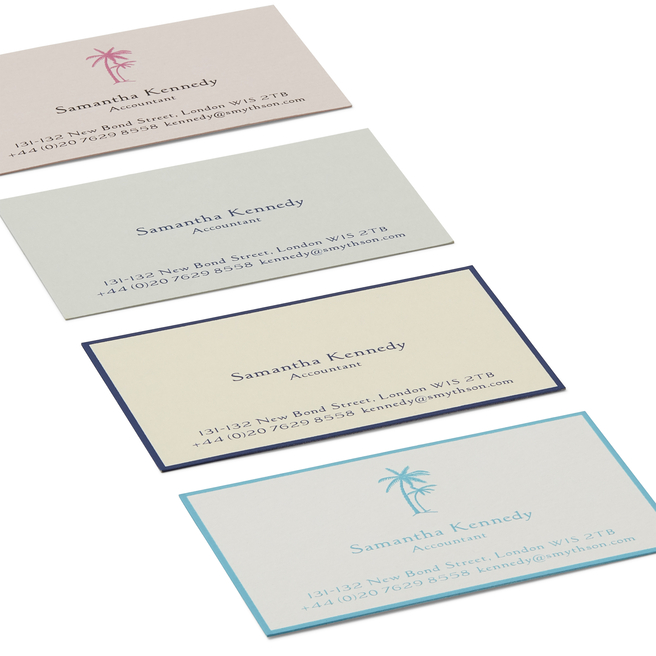 Business Card with Name and Address in Contemporary Layout
