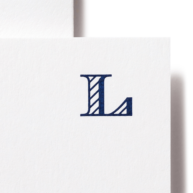 Alphabet-Karten L in Weiß