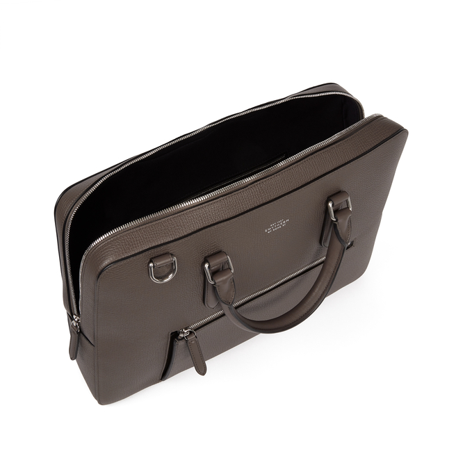 Slim Briefcase with Zip Front in Ludlow