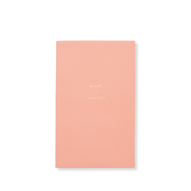 Make It Happen Panama Notebook in peach