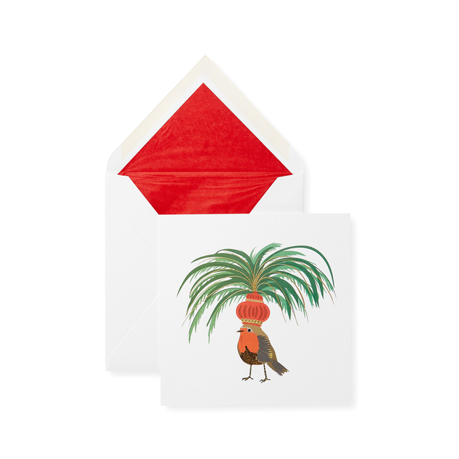 Carnival Robin Christmas Card