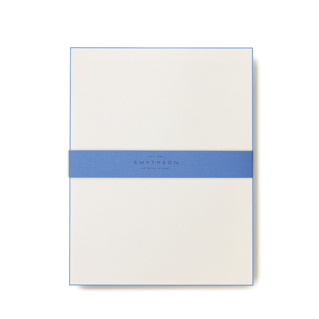 Smythson Evergreen Refillable Diary In Ludlow In Nile Blue
