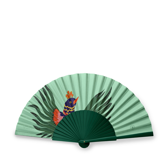 Bird Print Hand Fan