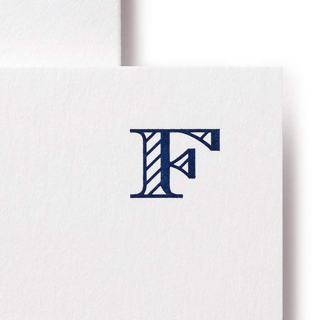 F Alphabet Cards White