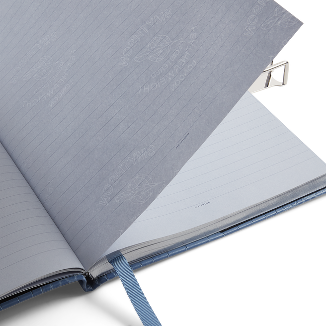 smythson Portobello Mara Silver 罫線 新品