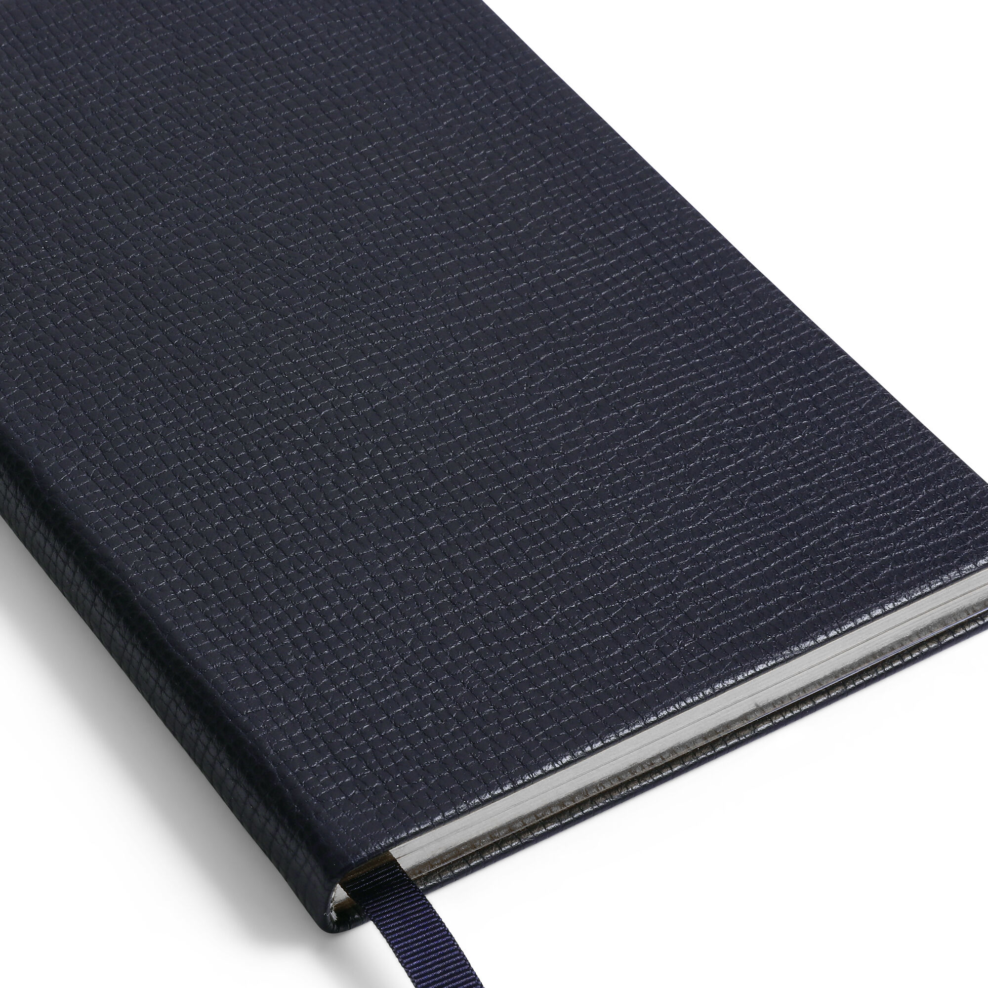 SMYTHSON Plain Paged Soho Notebook in Navy Panama