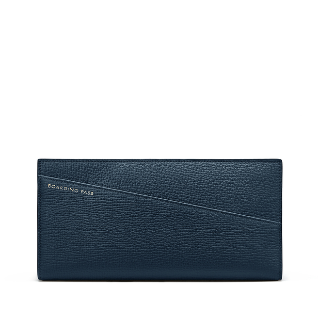 Slim Travel Wallet in Large Grain Leather