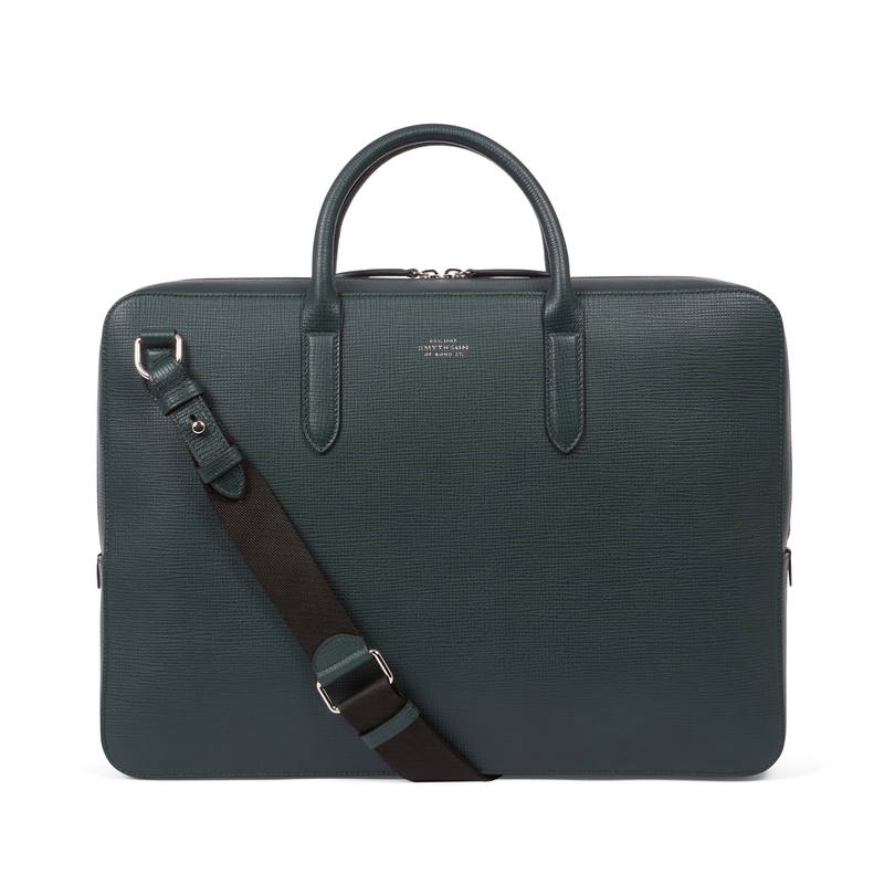 Smythson Lightweight Large Briefcase in Panama