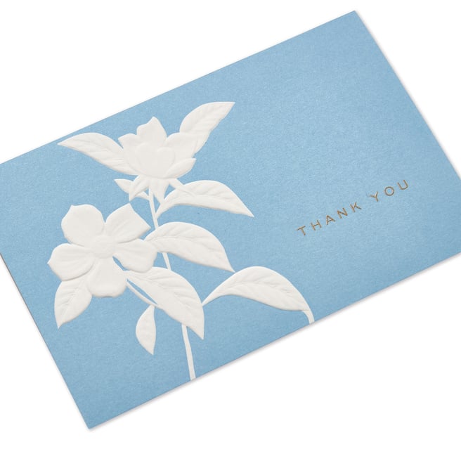 Cartes-lettres de remerciements motif fleurs