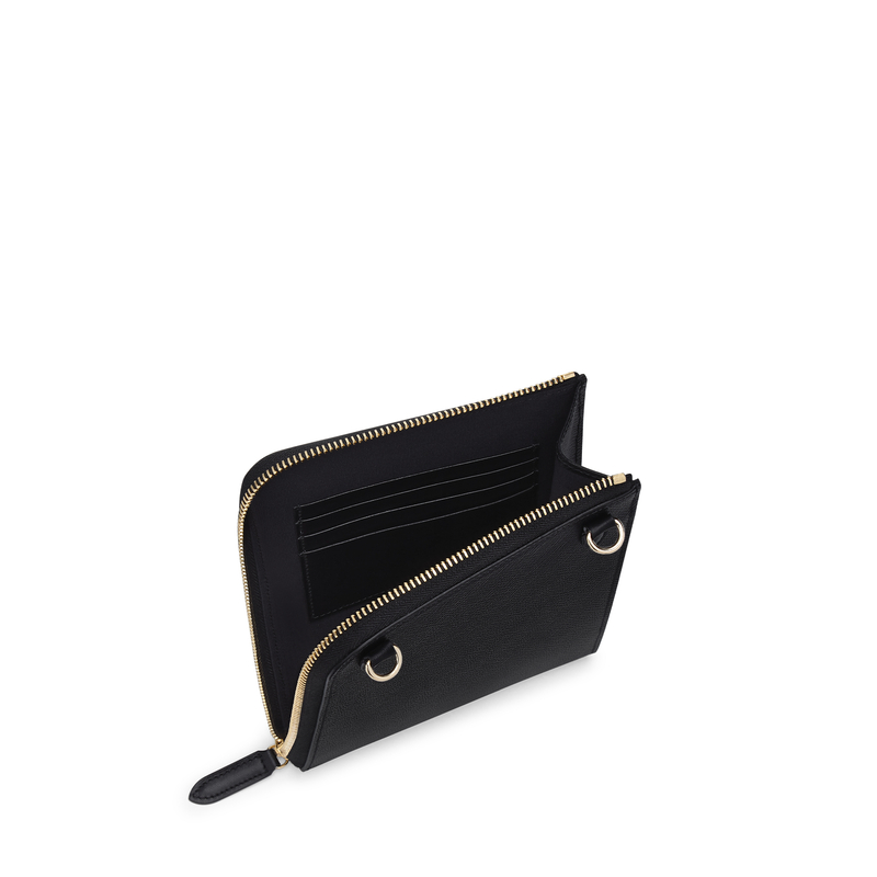 Smythson Brieftasche zum Umhängen aus Panama