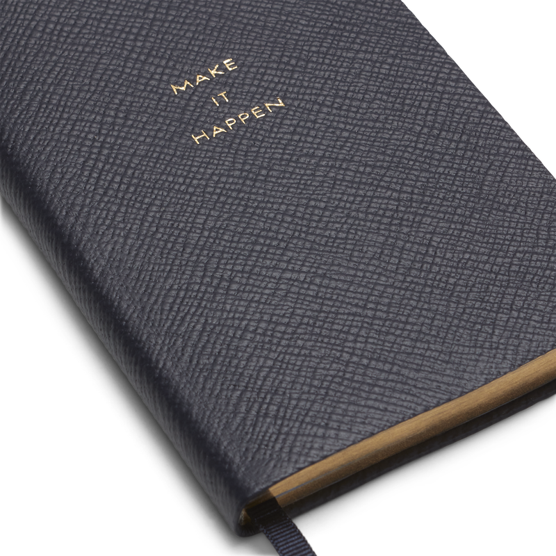 SMYTHSON ノート Make it happen Make It Happen Panama Notebook in navy | Smythson