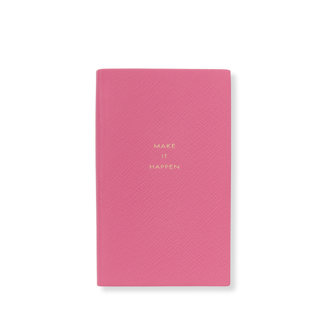 Smythson Make It Happen Panama Notebook In Scarlet Red