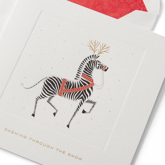 Zebra Christmas Card Set