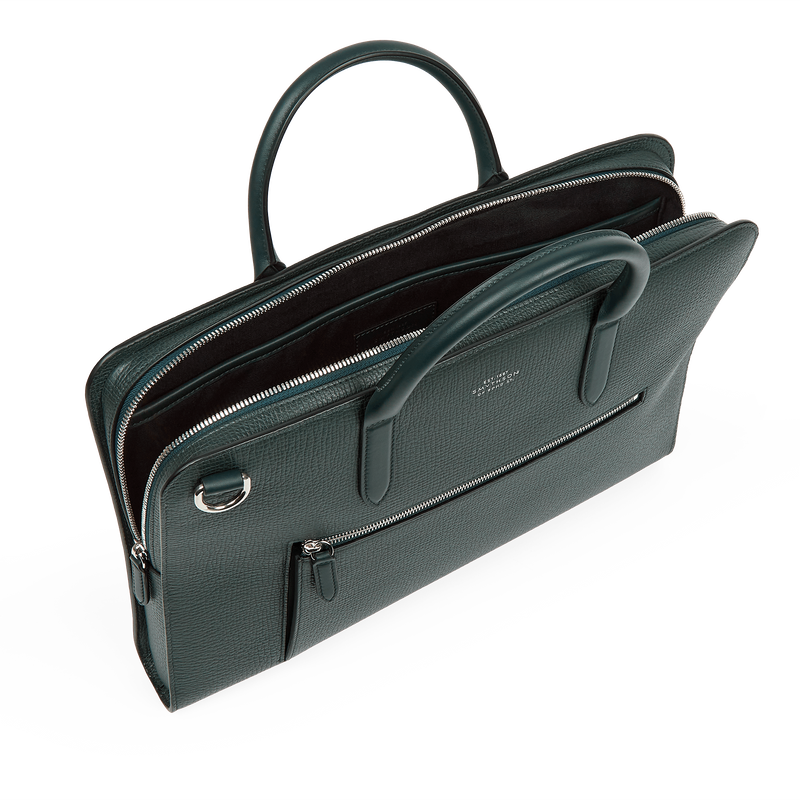 Ultra Slim Briefcase with Zip Front in Ludlow
