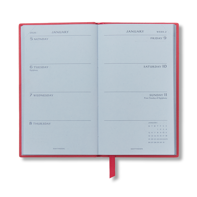 Smythson 2026 Panama Weekly Diary
