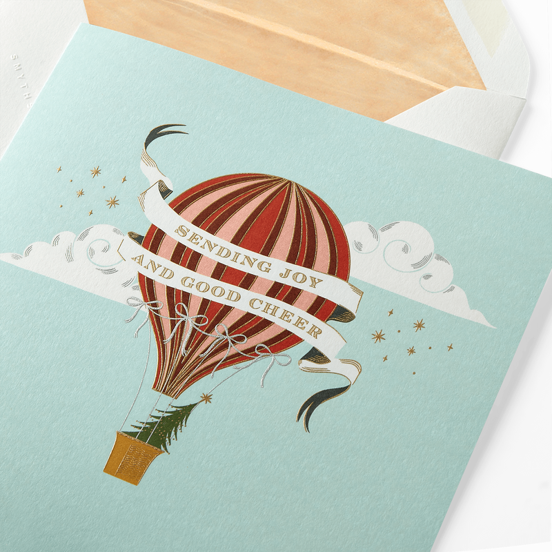Smythson Hot Air Balloon Christmas Card