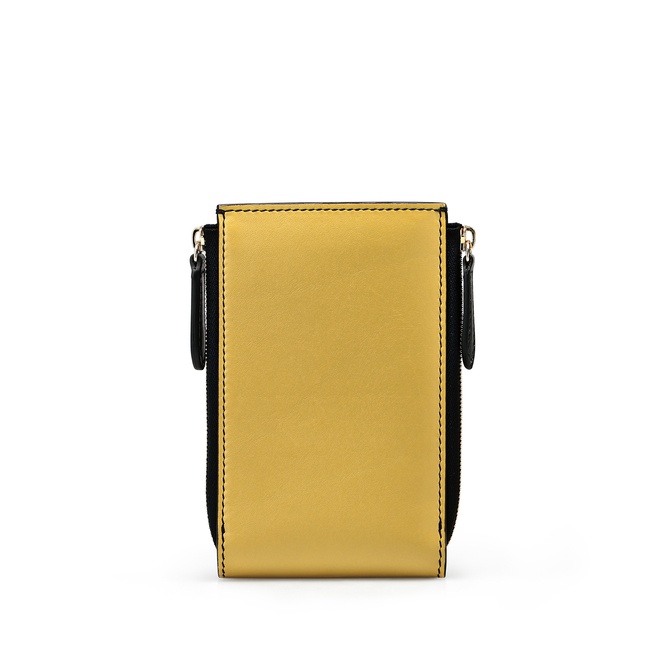 Double Zip Wallet in Smooth Leather