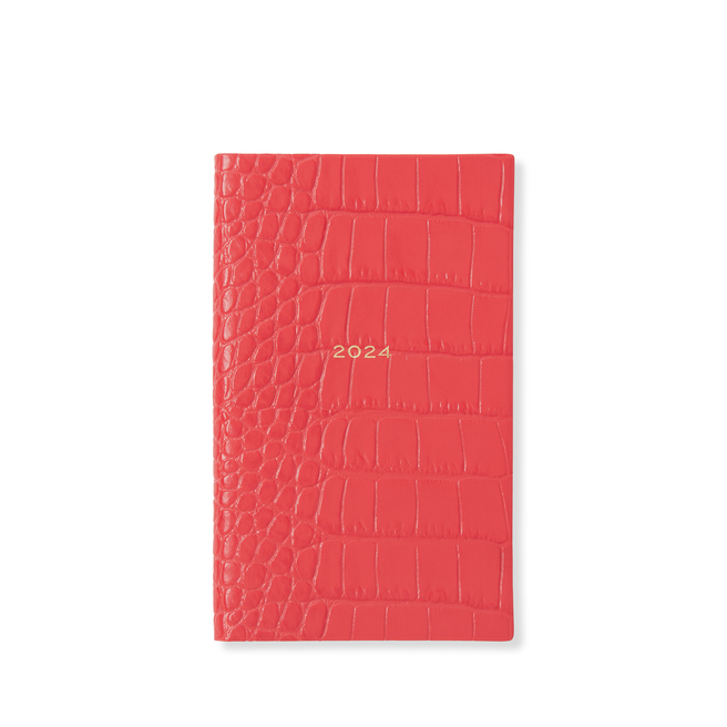 Agenda 2024 - Mini Agenda Quotidien 1D/P - Couverture de Poche en Cuir  Artificiel 