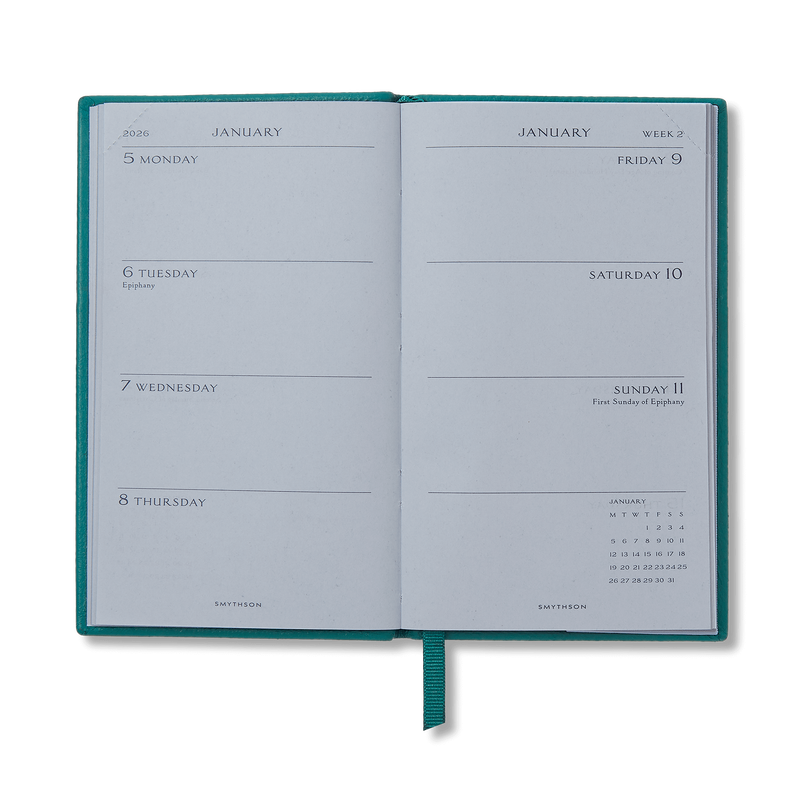 Smythson 2026 Panama Weekly Journal with Pocket 