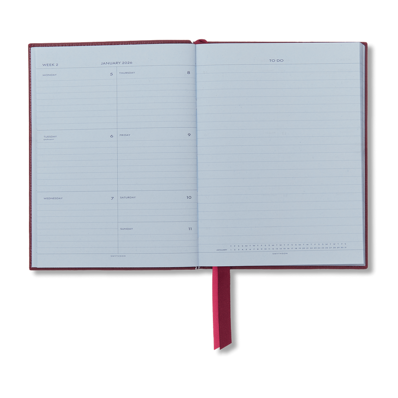 Smythson 2026 Soho Weekly Diary in Ludlow