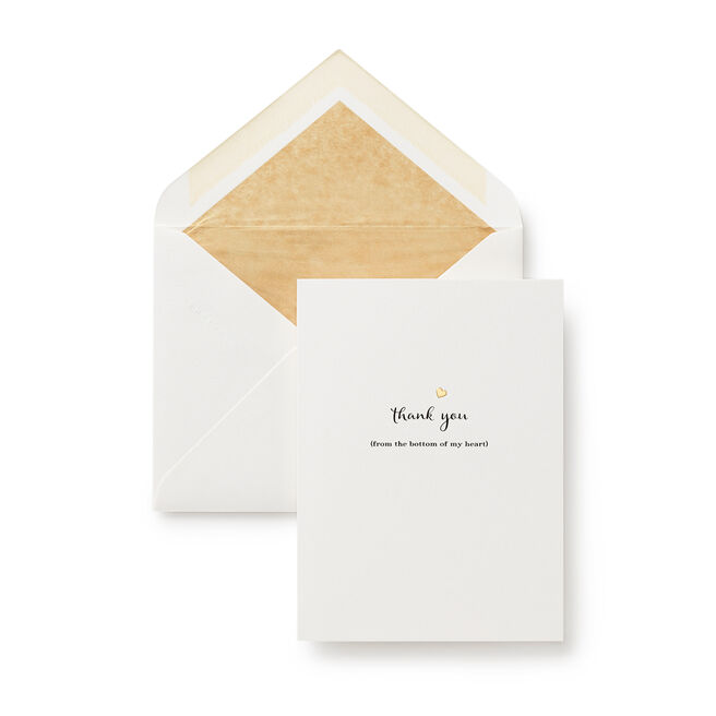 Thank You Heart Card White