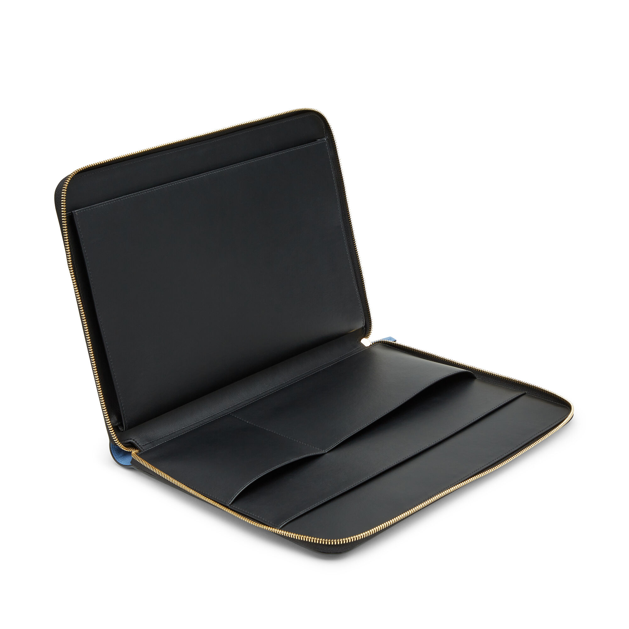 Panamaレザージップフォリオ L in nile blue | Smythson Panamaレザージップフォリオ L in nile blue | Smythson