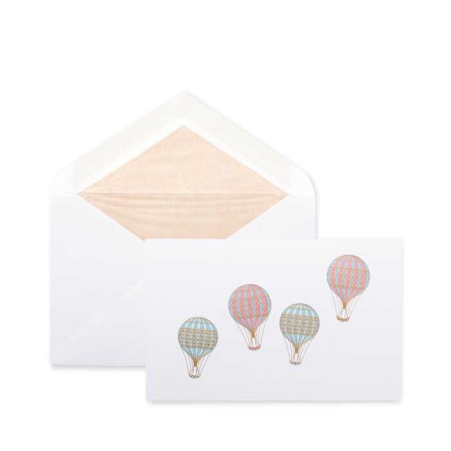 Grußkarte mit Heißluftballons