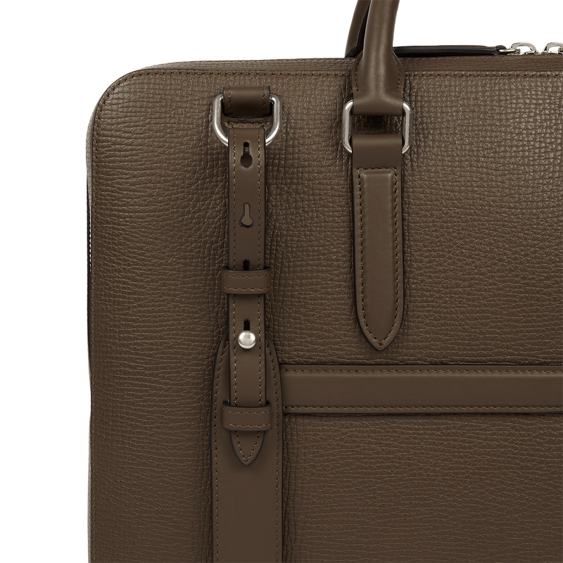 Smythson Large Briefcase with Zip Front in Ludlow
