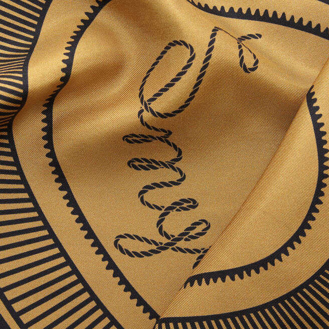 Swirl Logo Silk Triangle Scarf