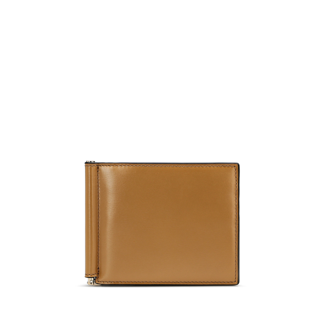 Money Clip Wallet in Box Calf Leather
