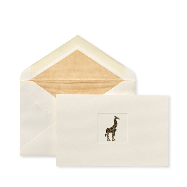 Cartes-lettres motif girafe