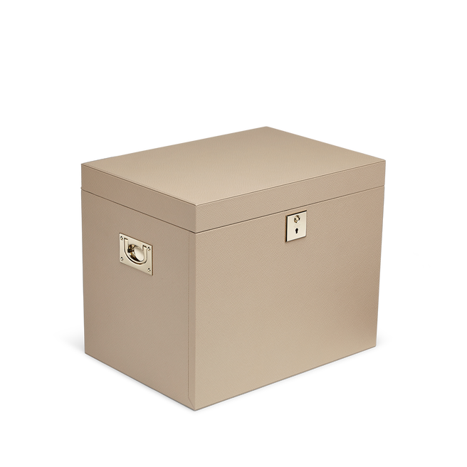 Deluxe Jewelry Box in Panama in sandstone | Smythson