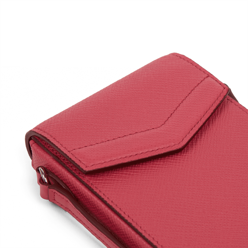 Smythson Envelope Phone Case Crossbody in Panama