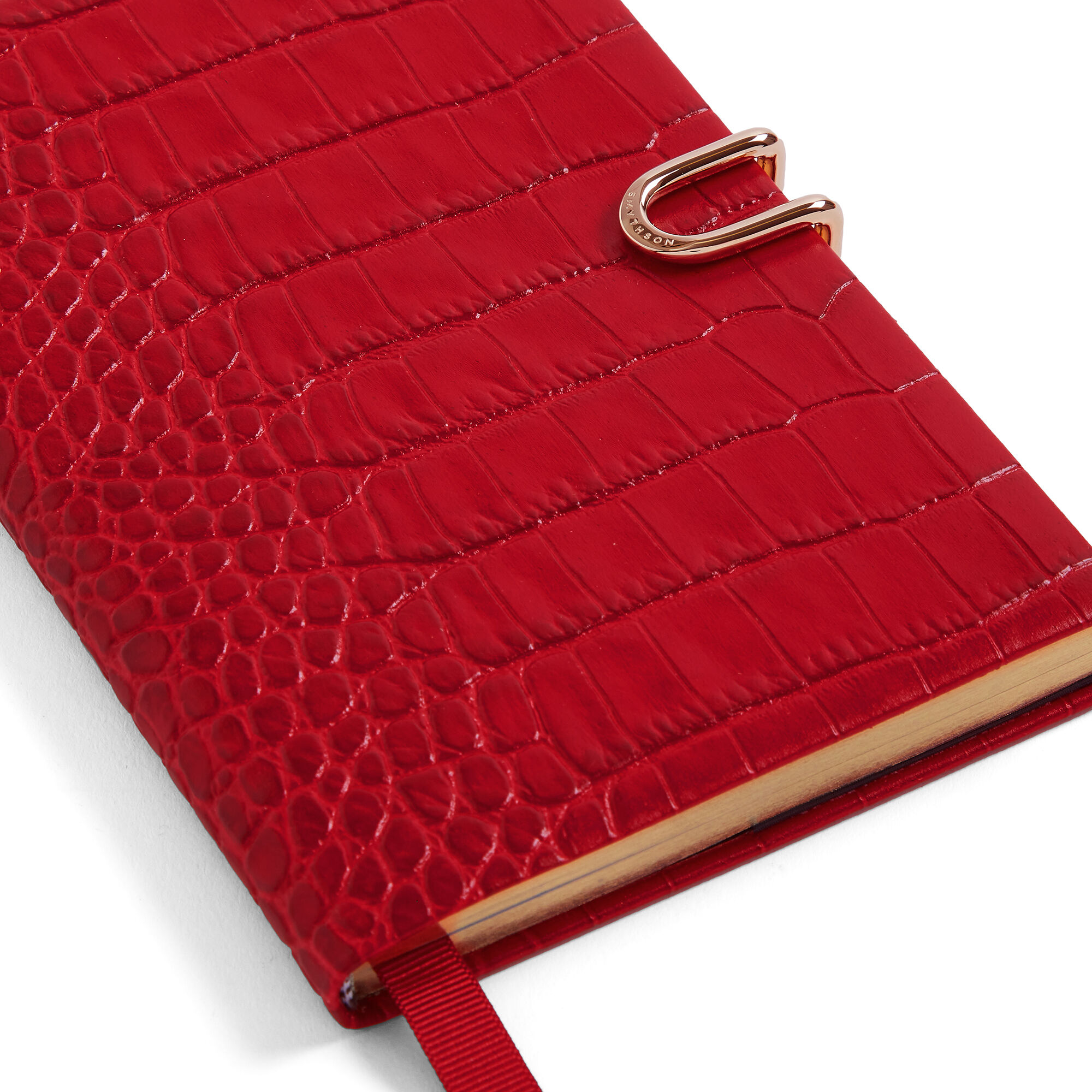 Chelsea Notebook with Slide in Mara in red | Smythson