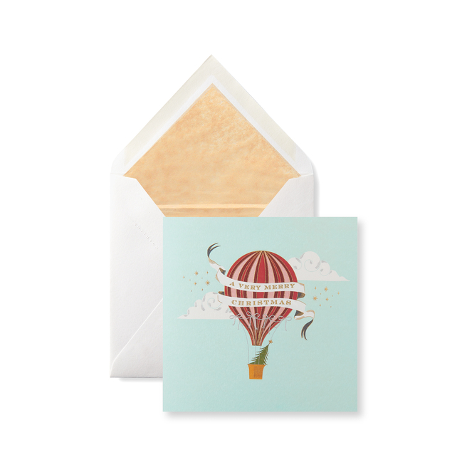 Hot Air Balloon Christmas Card Set