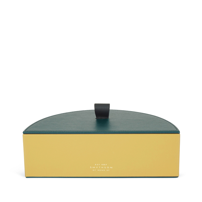 Semi Circle Box in Smooth Leather