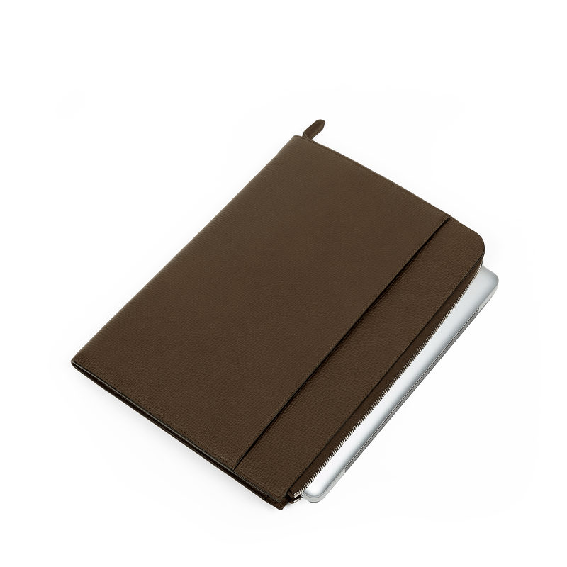 Smythson Small Laptop Case with Zip in Ludlow