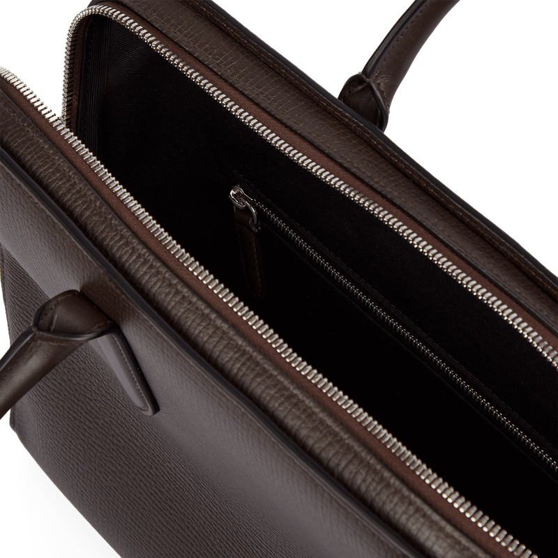 Smythson Ultra Slim Briefcase with Zip Front in Ludlow